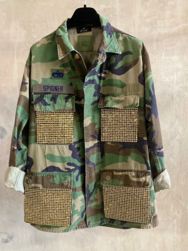 giacca militare donna con strass
