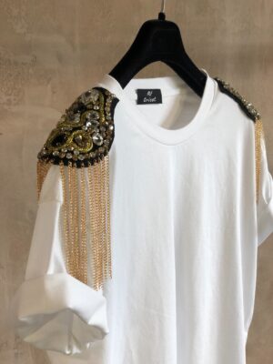 T-shirt Spalloni Oro Bianco