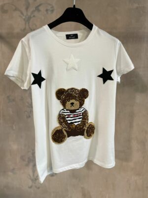 T-Shirt Bianca da Donna MF Bear