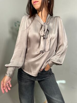 Blusa Manica Lunga con Fiocco Dune