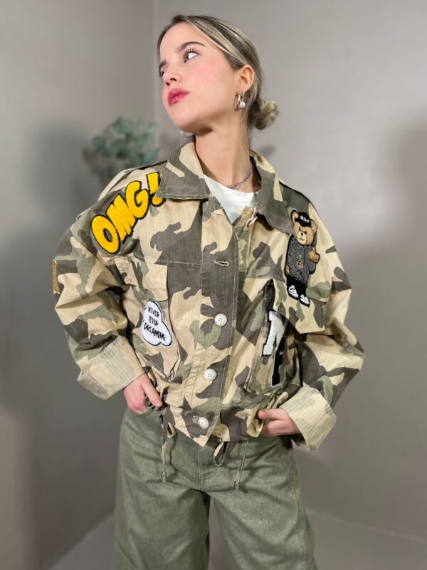 Giacca Militare con Patch